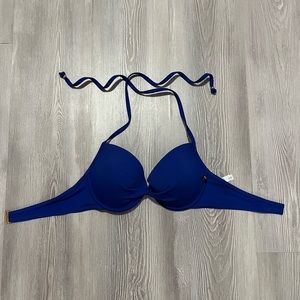 La vie en rose - aqua rose blue bikini top size medium